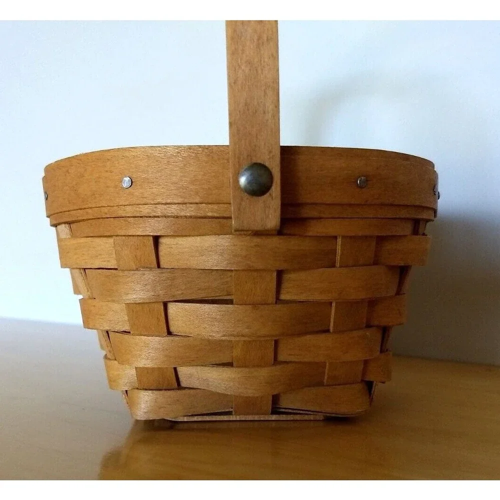LONGABERGER Swing Handle 2005 Dresden Basket with‎ Protective Liner SIGNED